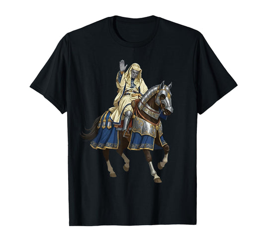 Silver Mask King Baldwin IV Golden Mask Medieval Art T-Shirt