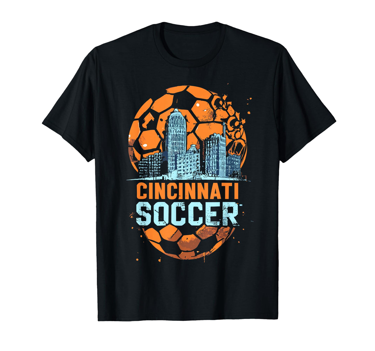 Cincinnati Soccer City Skyline Cool Cincy 513 T-Shirt