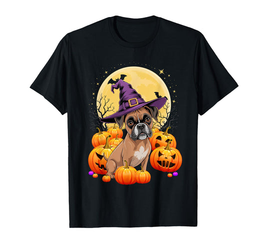 Halloween Boxer Dog Pumpkin Costume for Men Women Kids T-Shirt