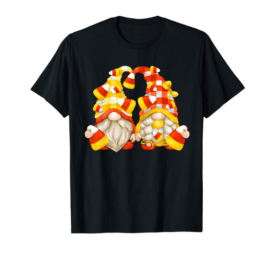 Funny Halloween Candy Corn Decor Cute Candycorn Gnomes T-Shirt