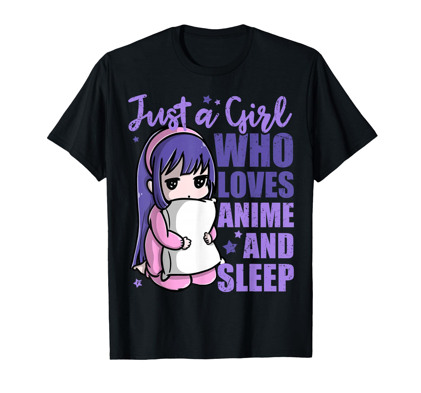 Just A Girl Who Loves Anime and Sleep Pajama PJ T-Shirt
