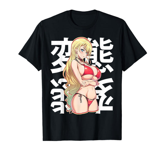 Anime Girl Lewd Waifu Otaku Japanese Manga T-Shirt