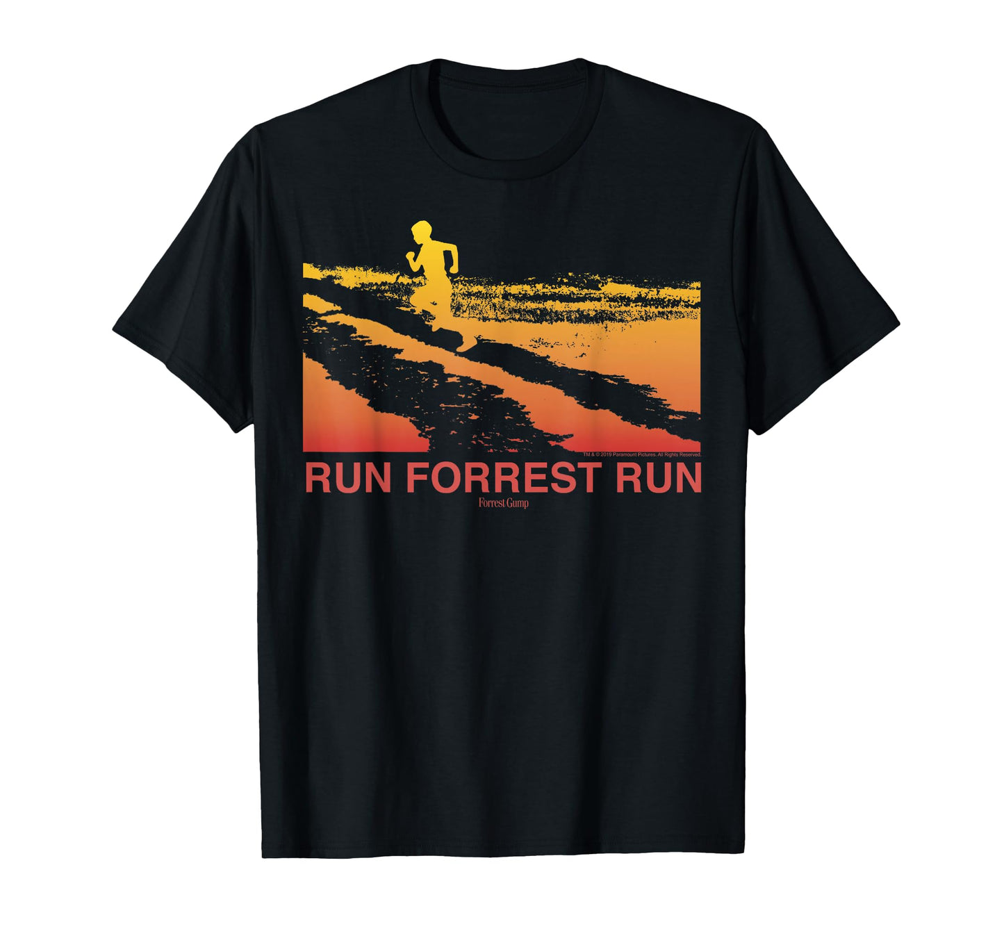 Forrest Gump Run Forrest Run Sunset Silhouette T-Shirt