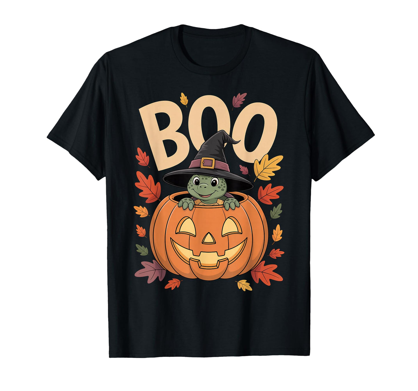 Turtle Costume on Pumpkin Halloween Turtle T-Shirt