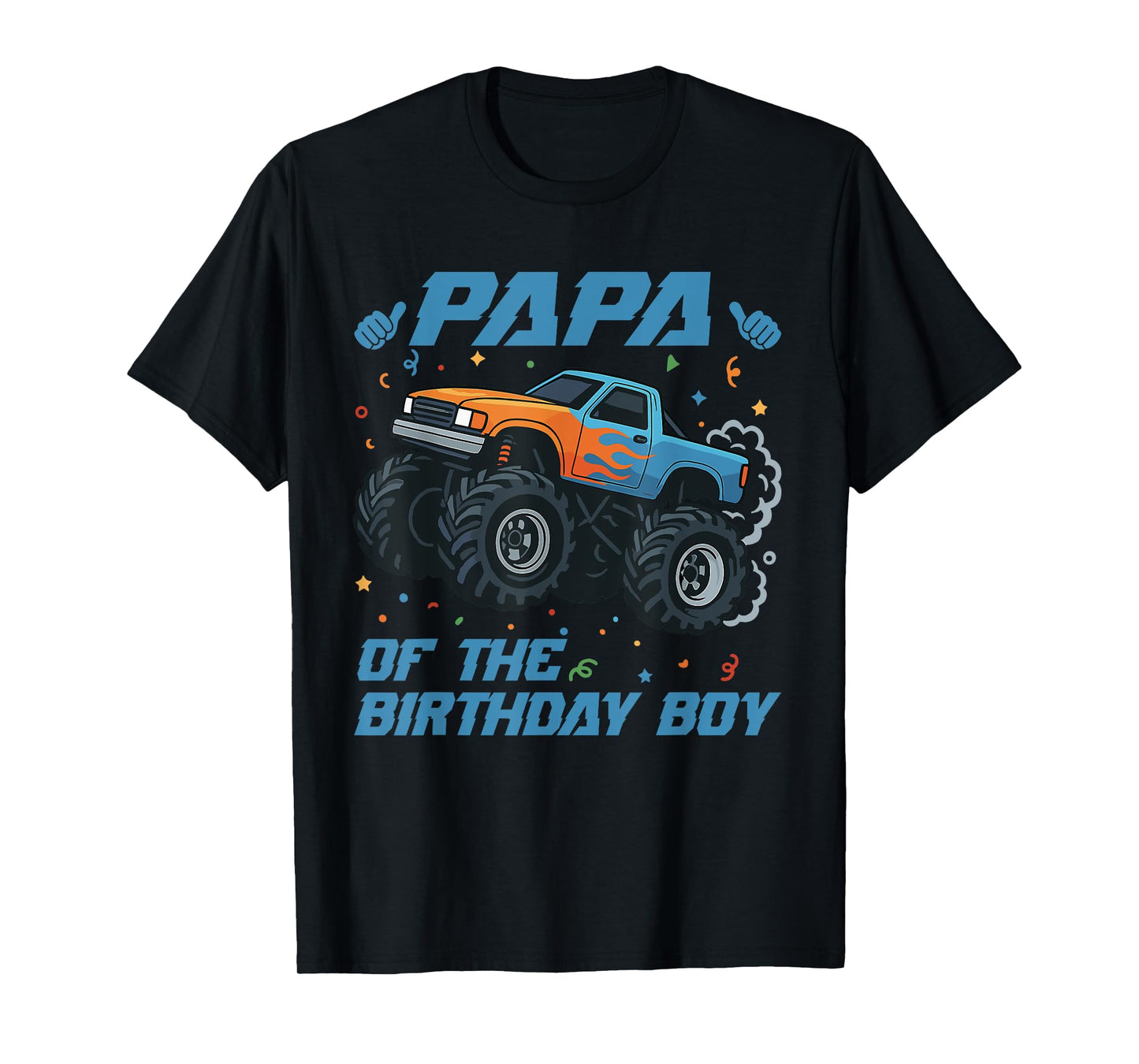 Papa of The Birthday Boy Monster Truck Birthday T-Shirt