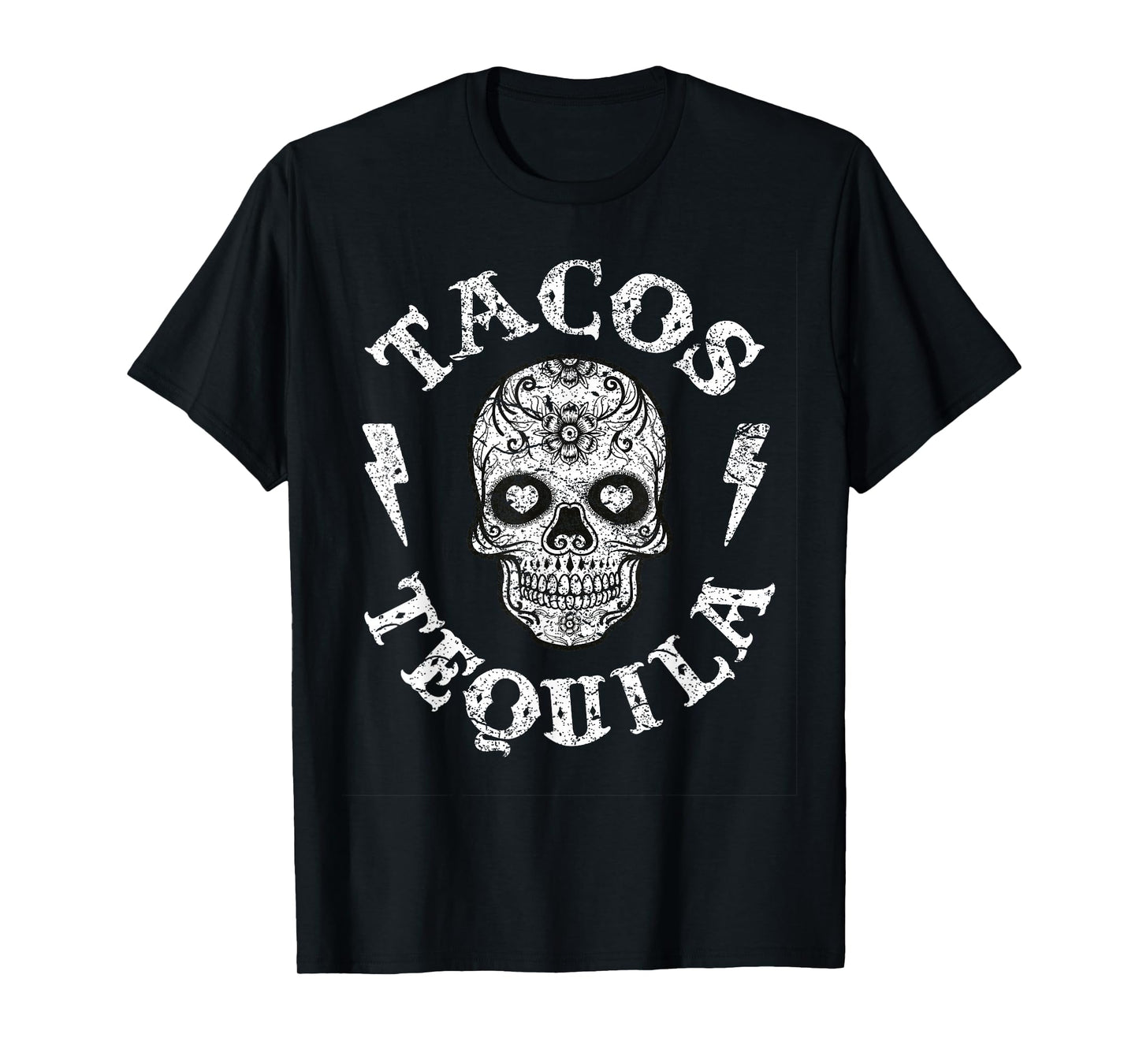 Sugar Skull Tacos & Tequila Shirt Mexican Fun Tee Women T-Shirt