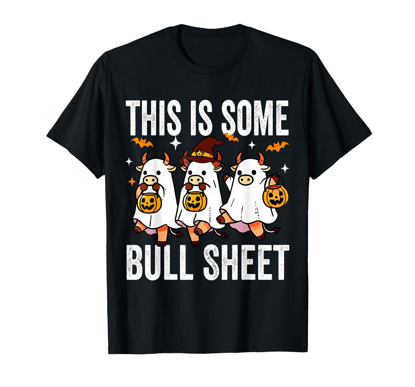 This is Some Bull Sheet Funny Halloween Cow Ghost Kid Outfit T-Shirt