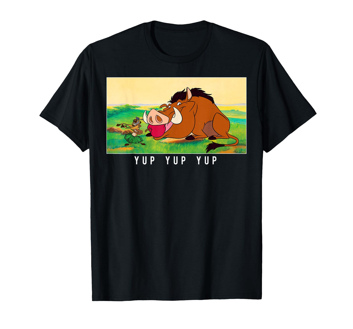 Disney Lion King Pumbaa Apple in Mouth Poster T-Shirt