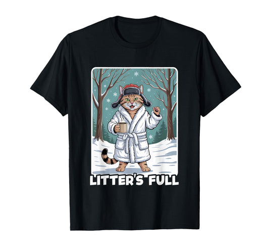 Litter’s Full Funny Christmas Cat Parody Tee T-Shirt