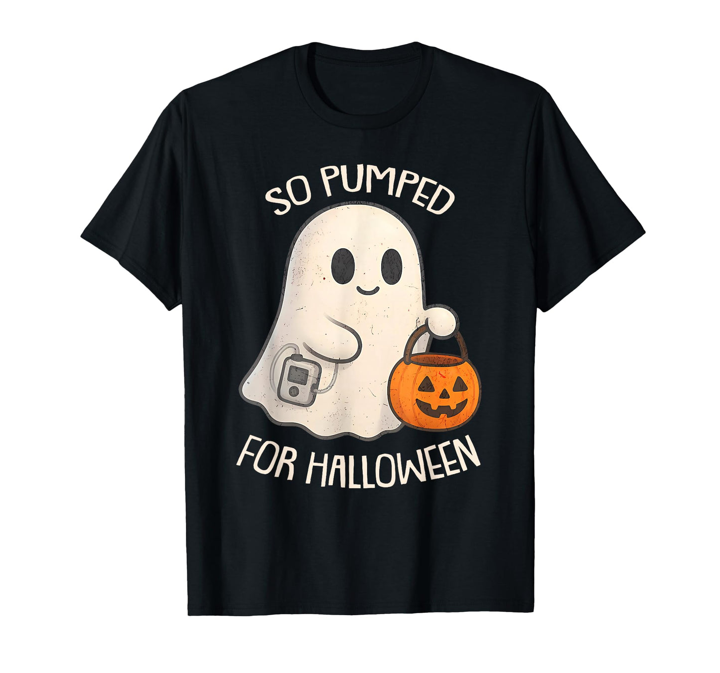 So Pumped for Halloween Cute Boo Ghost Diabetes Awareness T-Shirt