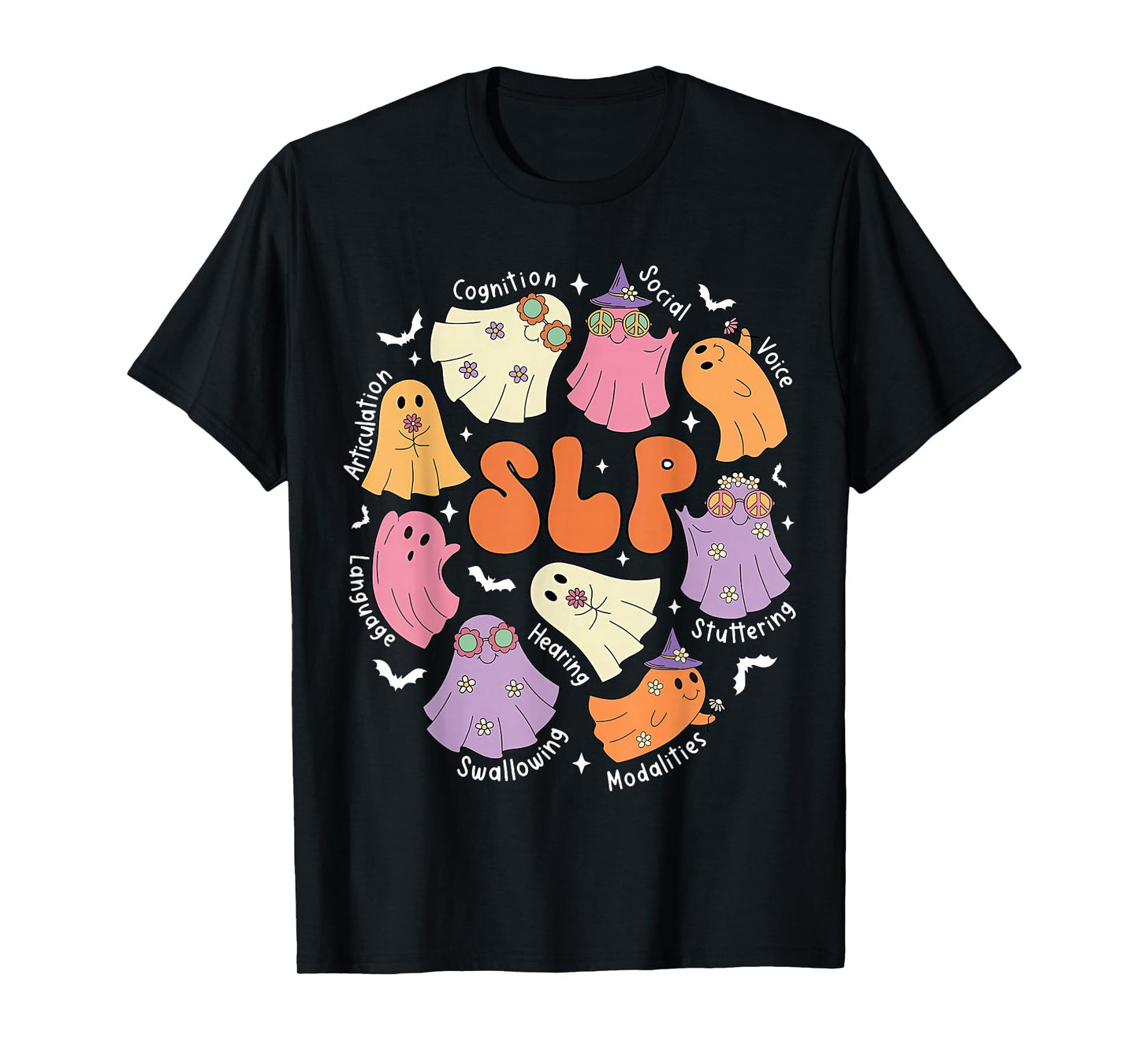 Speech Therapy Halloween Ghost Speech Language Pathologist T-Shirt