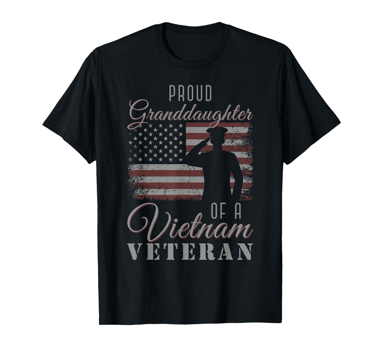 USA Flag Soldier Proud Granddaughter of A Vietnam Veteran T-Shirt