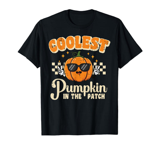 Halloween Coolest Pumpkin in Patch Costume Boys Kids Youth T-Shirt