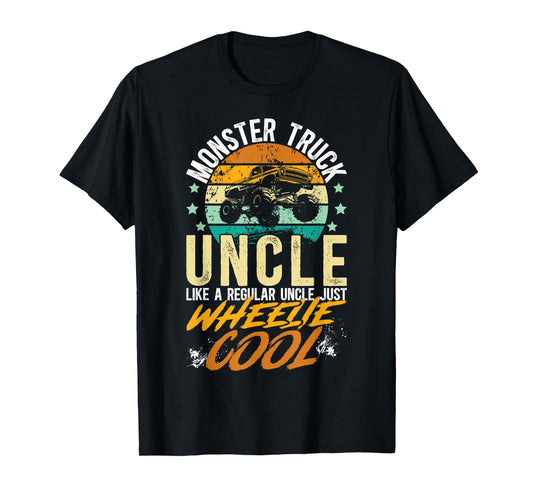Monster Truck Uncle Wheelie Cool Monster Truck Uncle T-Shirt