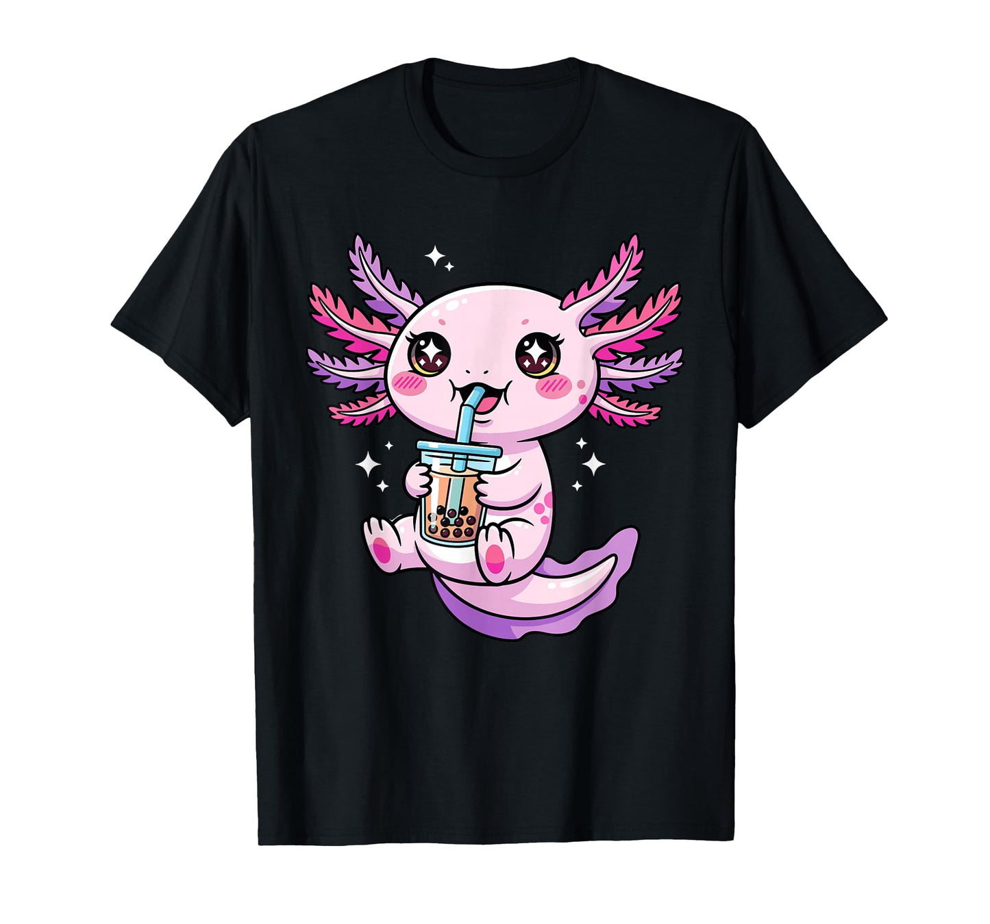 Axolotl Boba Tea Bubble Tea Anime Cute Kawaii Axolotl T-Shirt