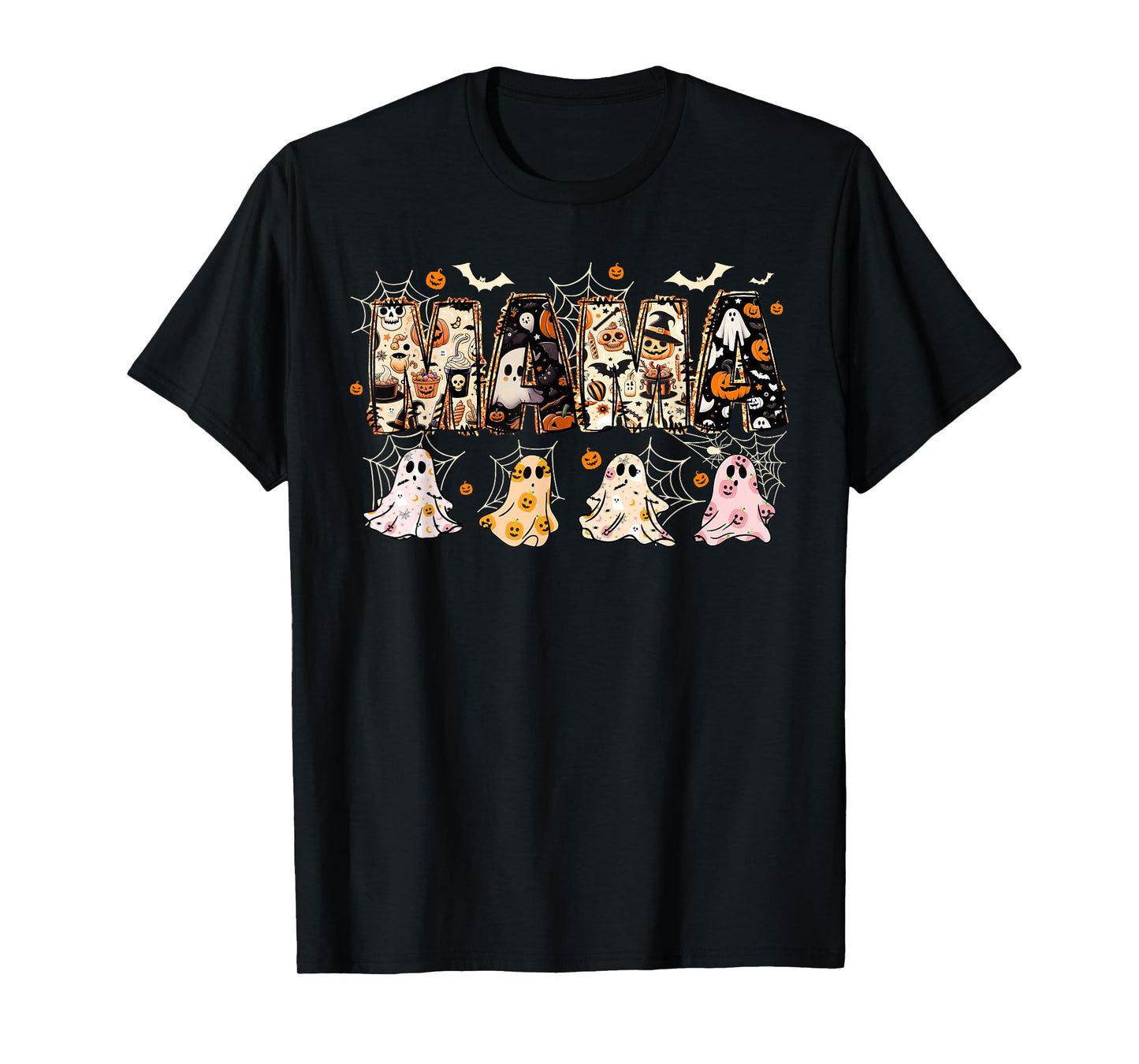 Retro Mama Halloween Mom Life Ghost Halloween T-Shirt
