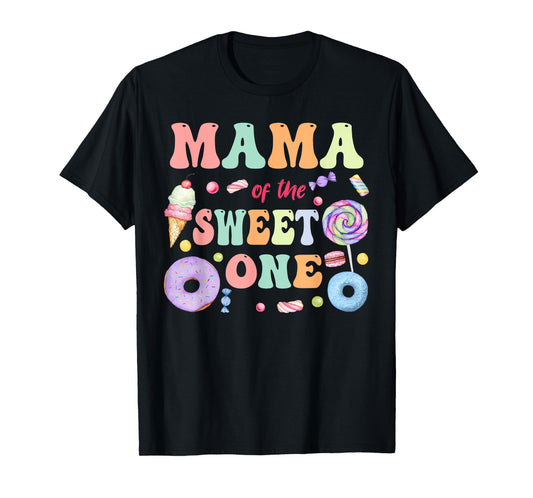 Mama of The Sweet One Lollipop Candy Birthday Party Family T-Shirt