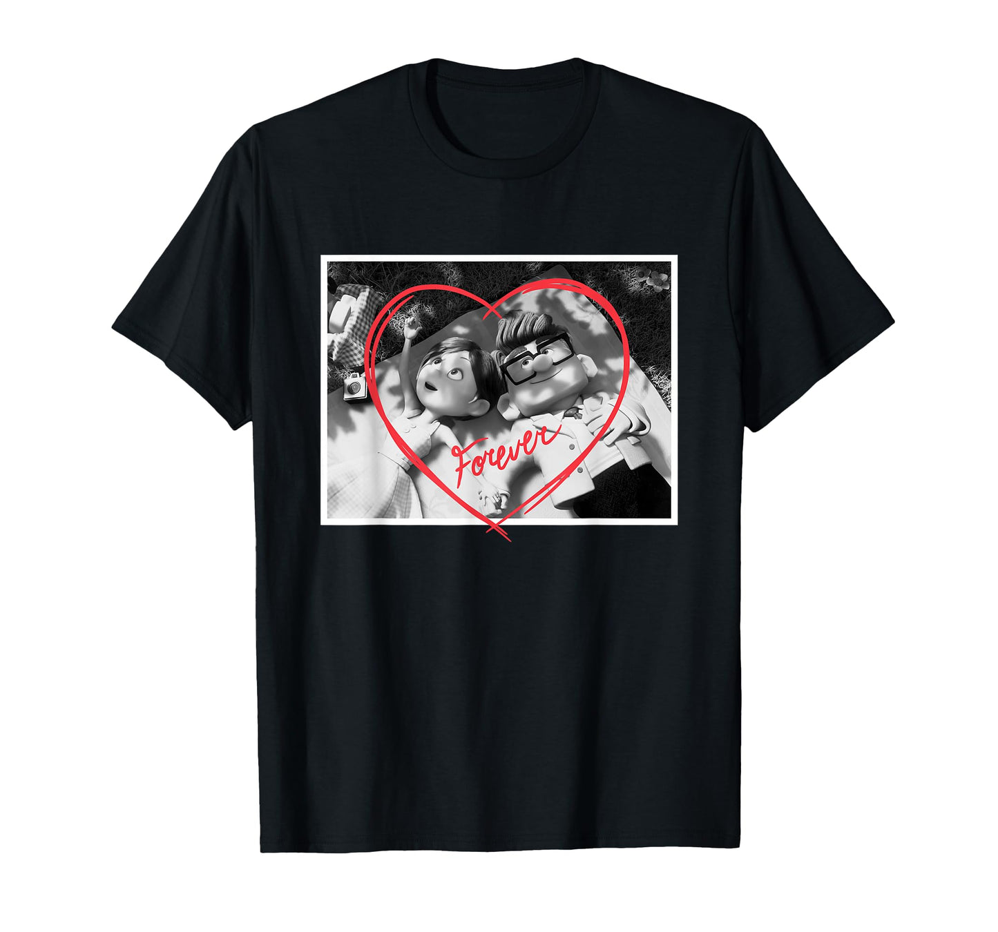 Disney Pixar UP Carl and Ellie Forever Heart T-Shirt
