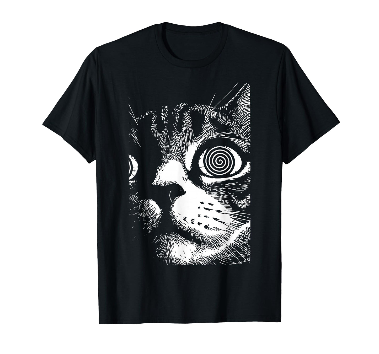 Psychedelic Cat Dark Aesthetic Crust Punk Grunge Cat Lover T-Shirt