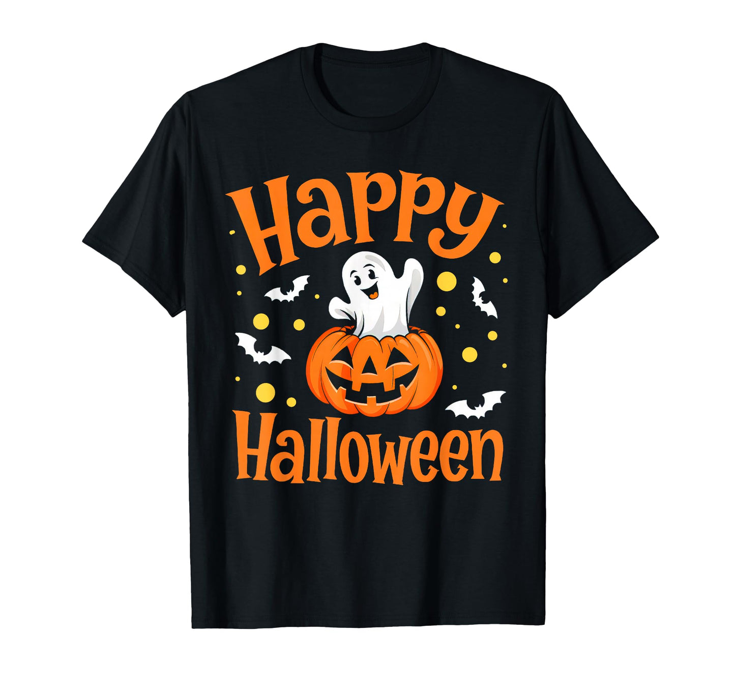 Happy Halloween Cute Ghost Pumpkin Spooky Matching Family T-Shirt