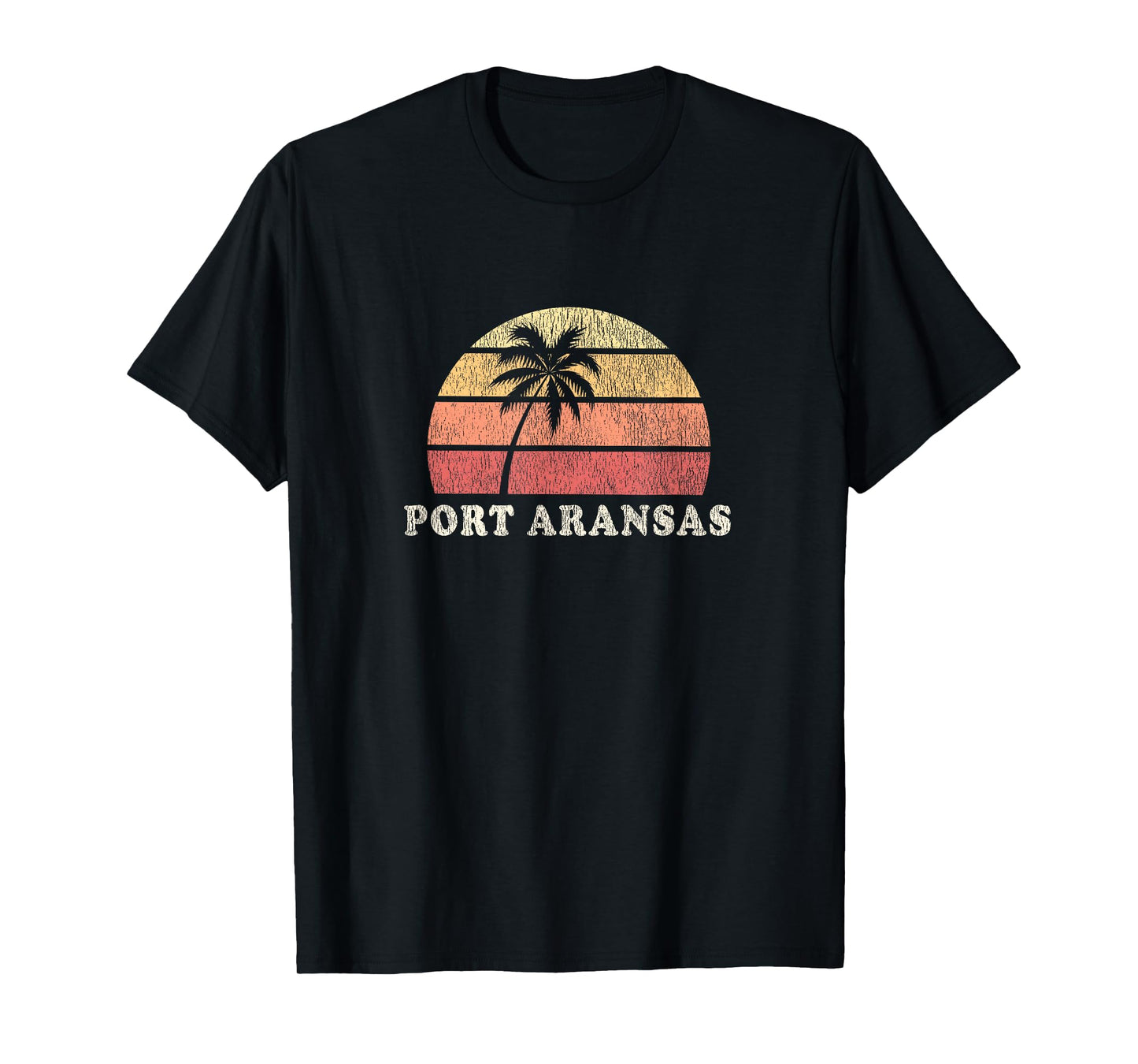 Port Aransas TX Vintage 70s Retro Throwback Design T-Shirt
