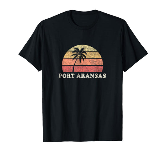 Port Aransas TX Vintage 70s Retro Throwback Design T-Shirt