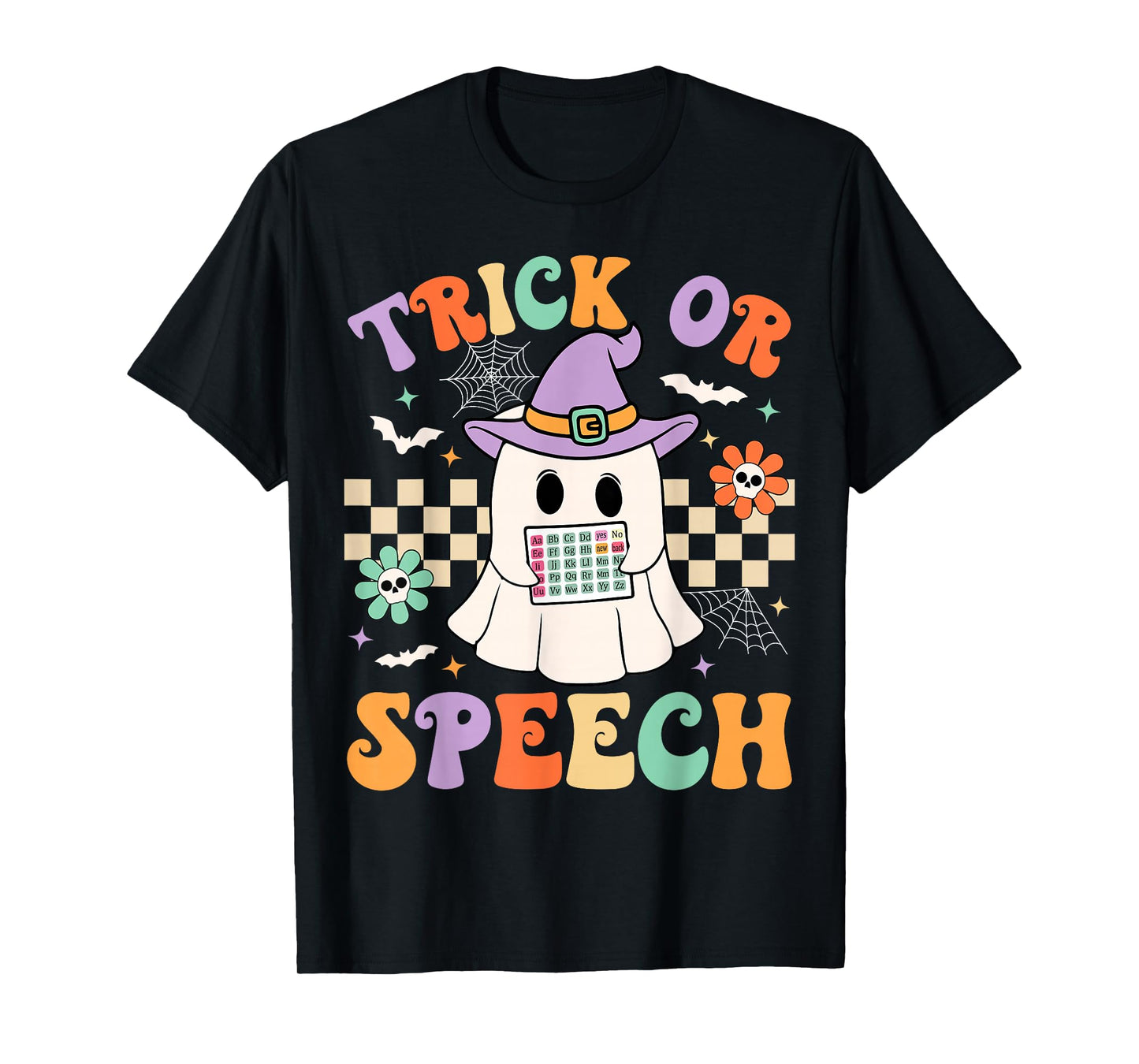 Trick or Speech Retro SLP Halloween Speech Therapy Halloween T-Shirt