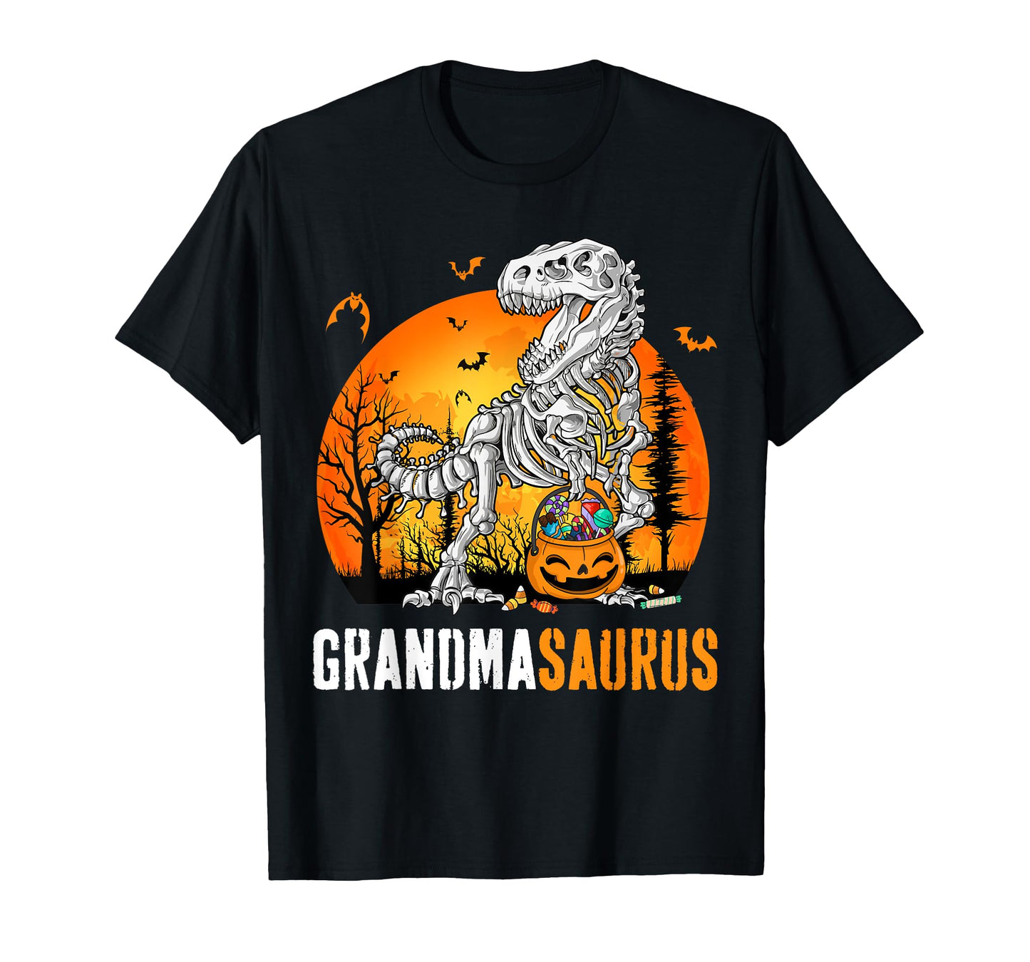 Grandmasaurus Dinosaur Skeleton Halloween Grandma Saurus T-Shirt
