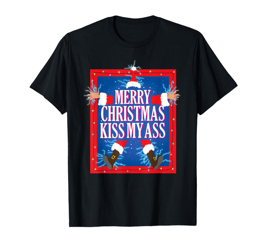 Merry Christmas Kiss My Ass Funny Christmas Vacation Movie T-Shirt