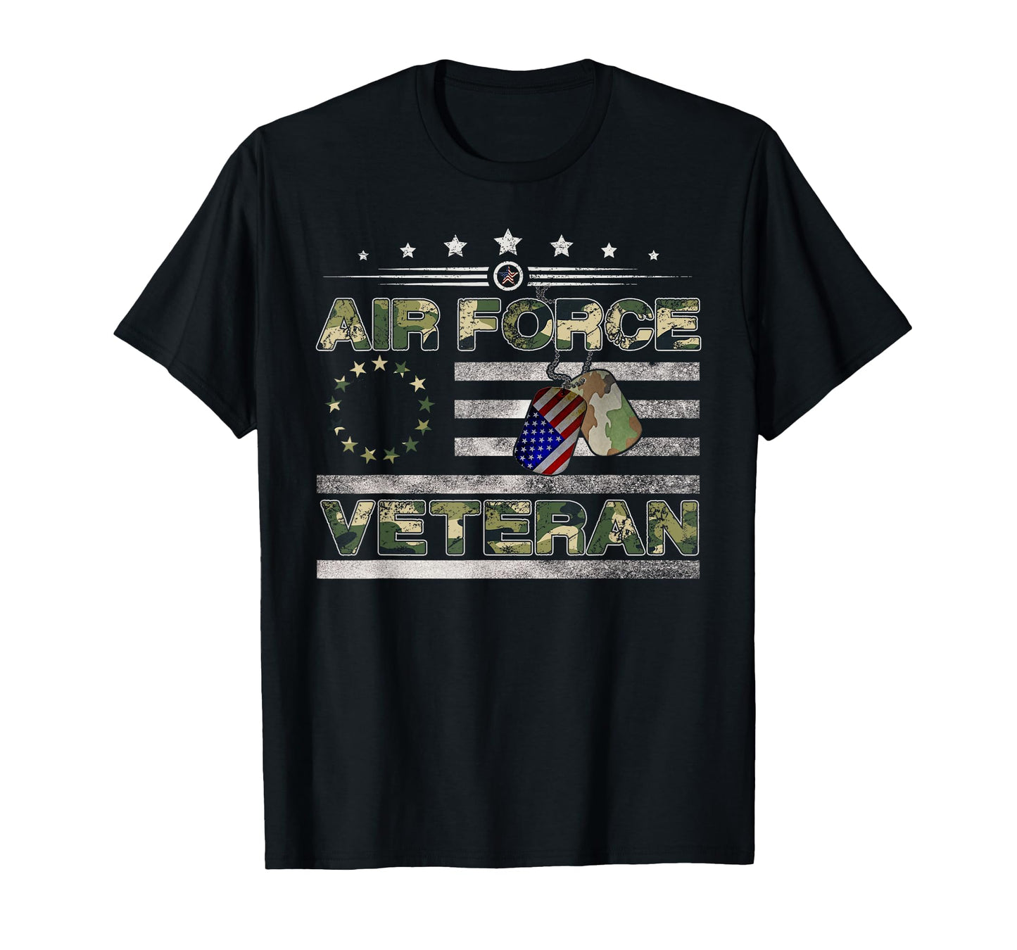 Us Air Force Veteran Shirt American Betsy Ross Camo Flag T-Shirt