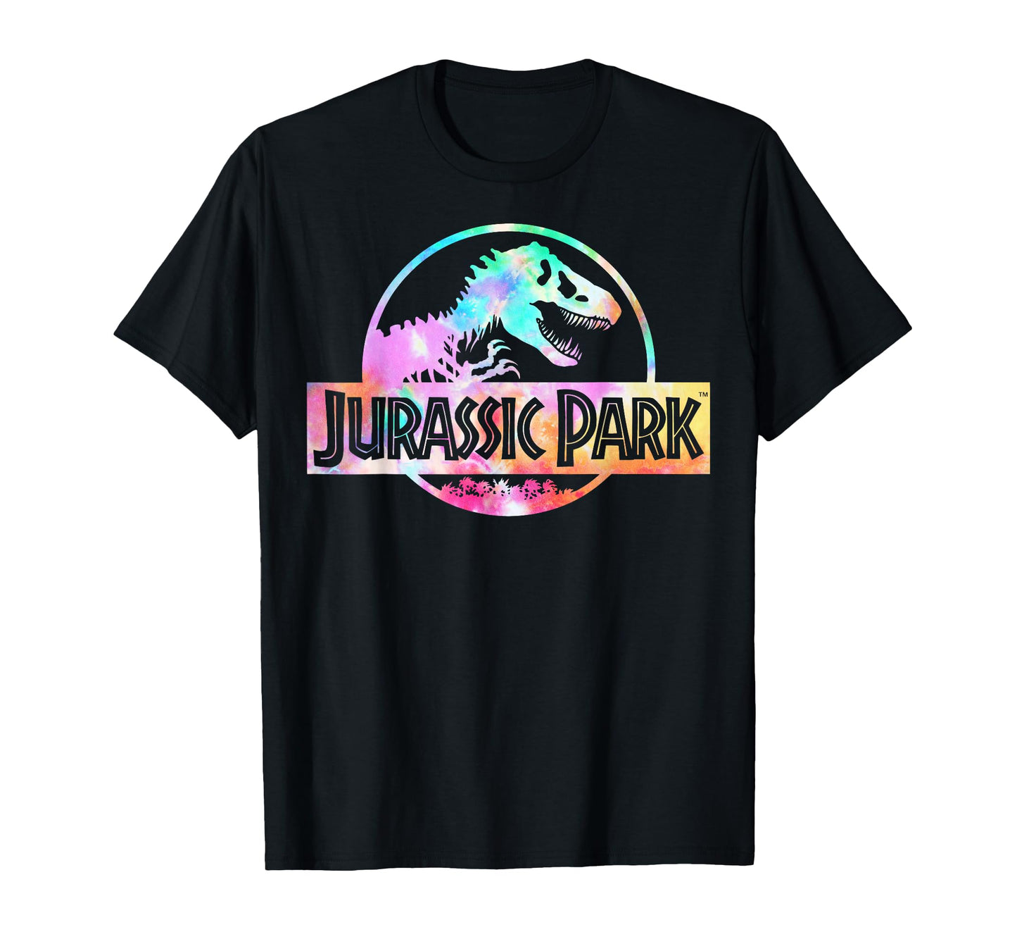 Jurassic Park Logo Tie Dye Gloss Graphic T-Shirt T-Shirt