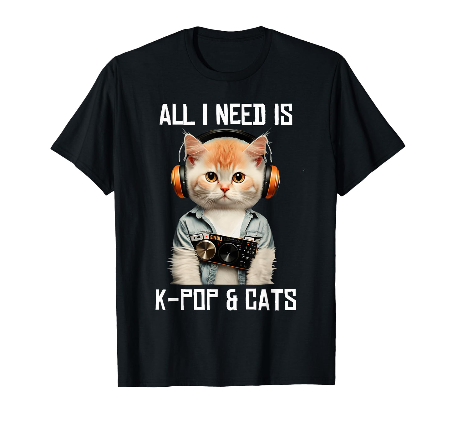 All I Need Is K-Pop and Cats KPop Music Outfit Dress Korean T-Shirt