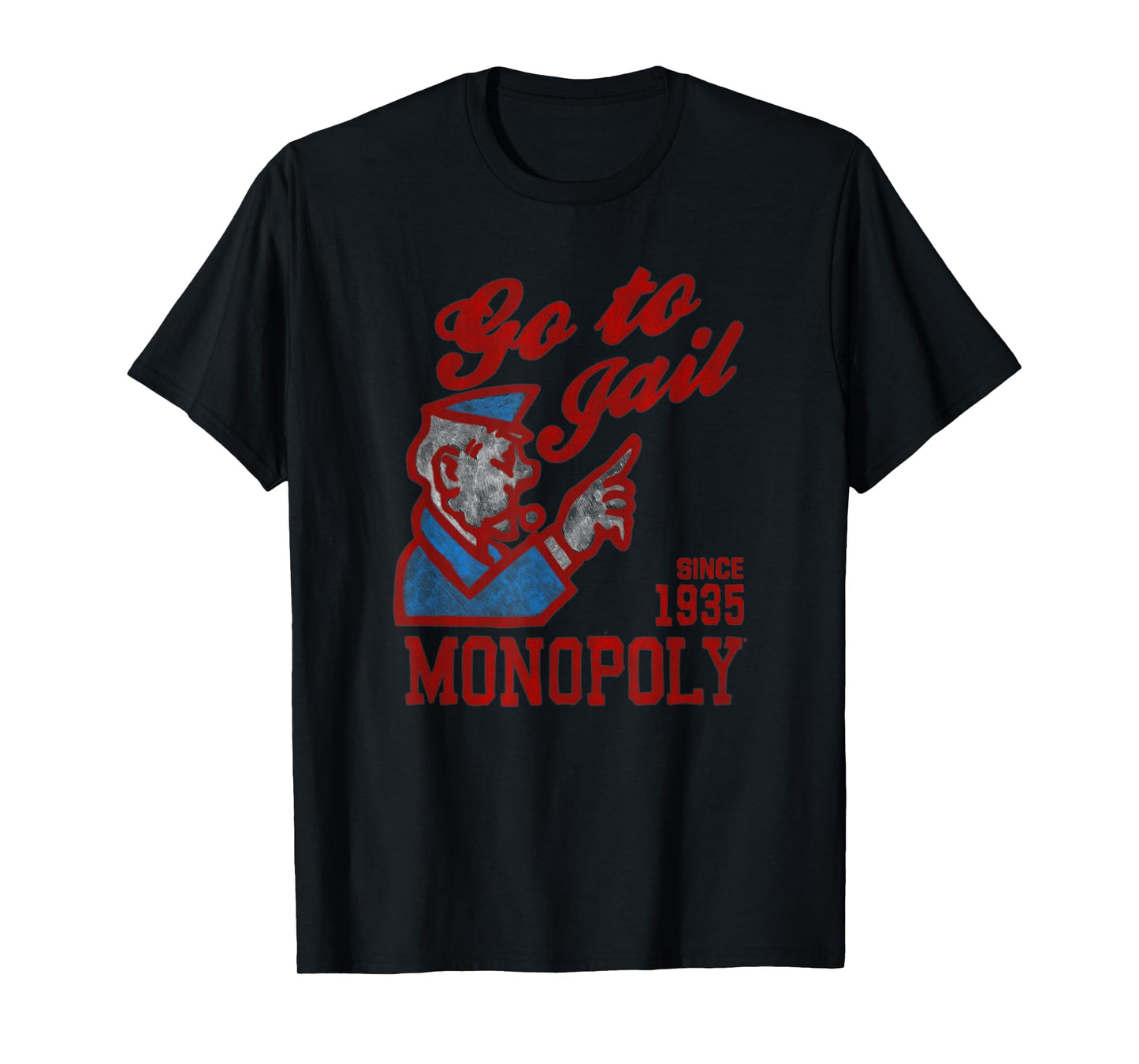 Monopoly Since 1935 Go To Jail Distressed Icon Poster T-Shirt