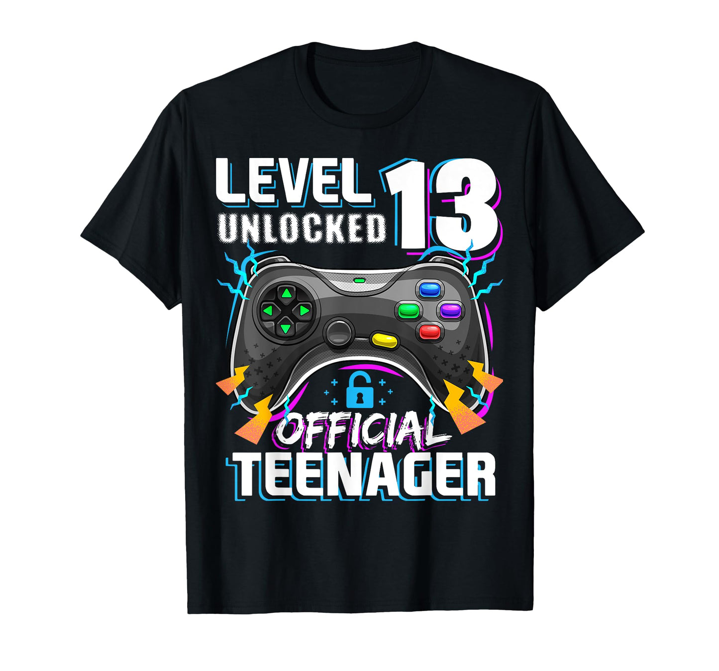 Level 13 Unlocked Official Teenager Video Game 13th Birthday T-Shirt