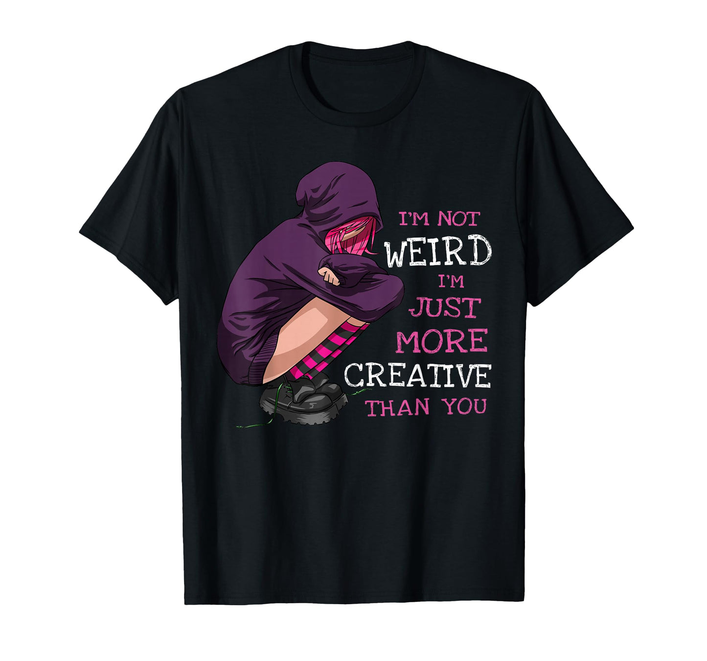 Anime Girl Anime Clothing Kawaii Pastel Goth Girl Not Weird T-Shirt