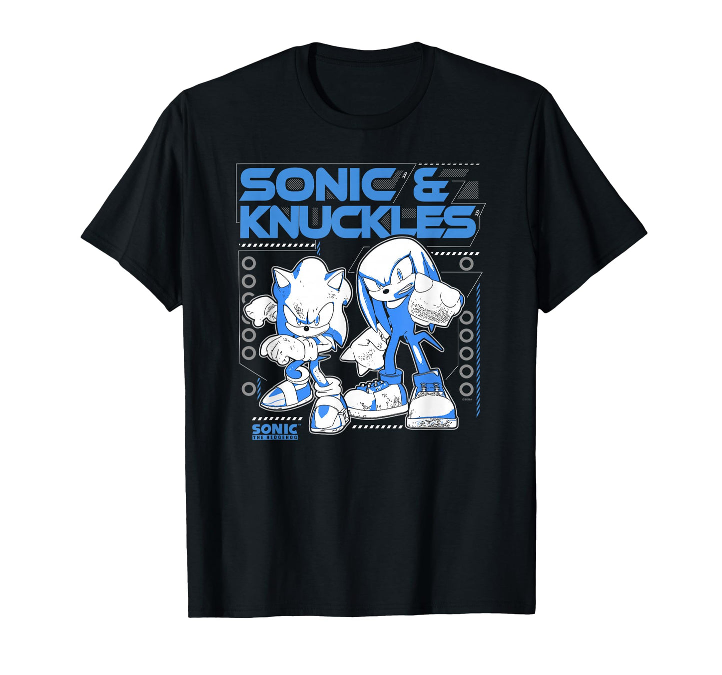 Sonic The Hedgehog Sonic & Knuckles Teamup Distressed T-Shirt