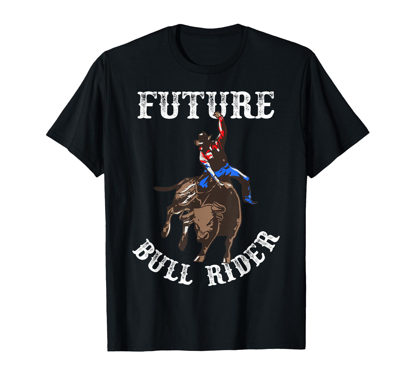 Rodeo Future Bull Rider Bull Riding Mechanical Boys Kids T-Shirt Small