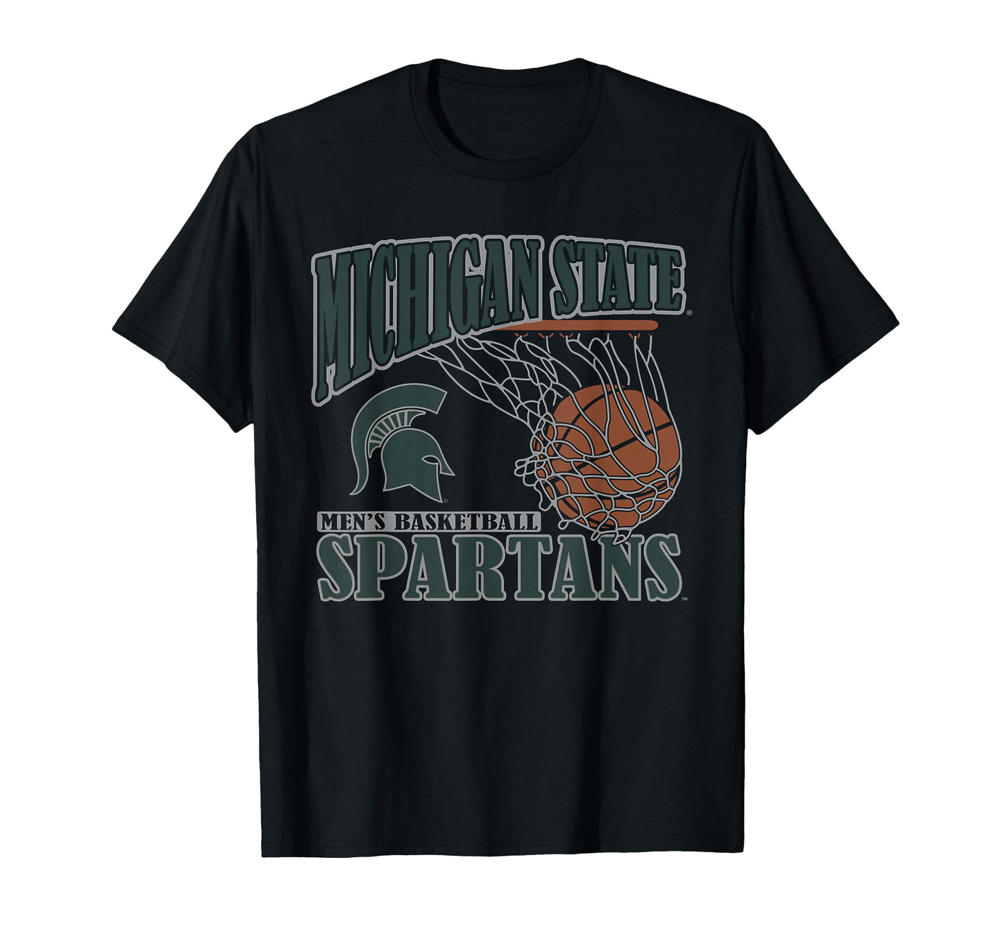 Michigan State Spartans Men's Basketball Vintage Lift Black T-Shirt