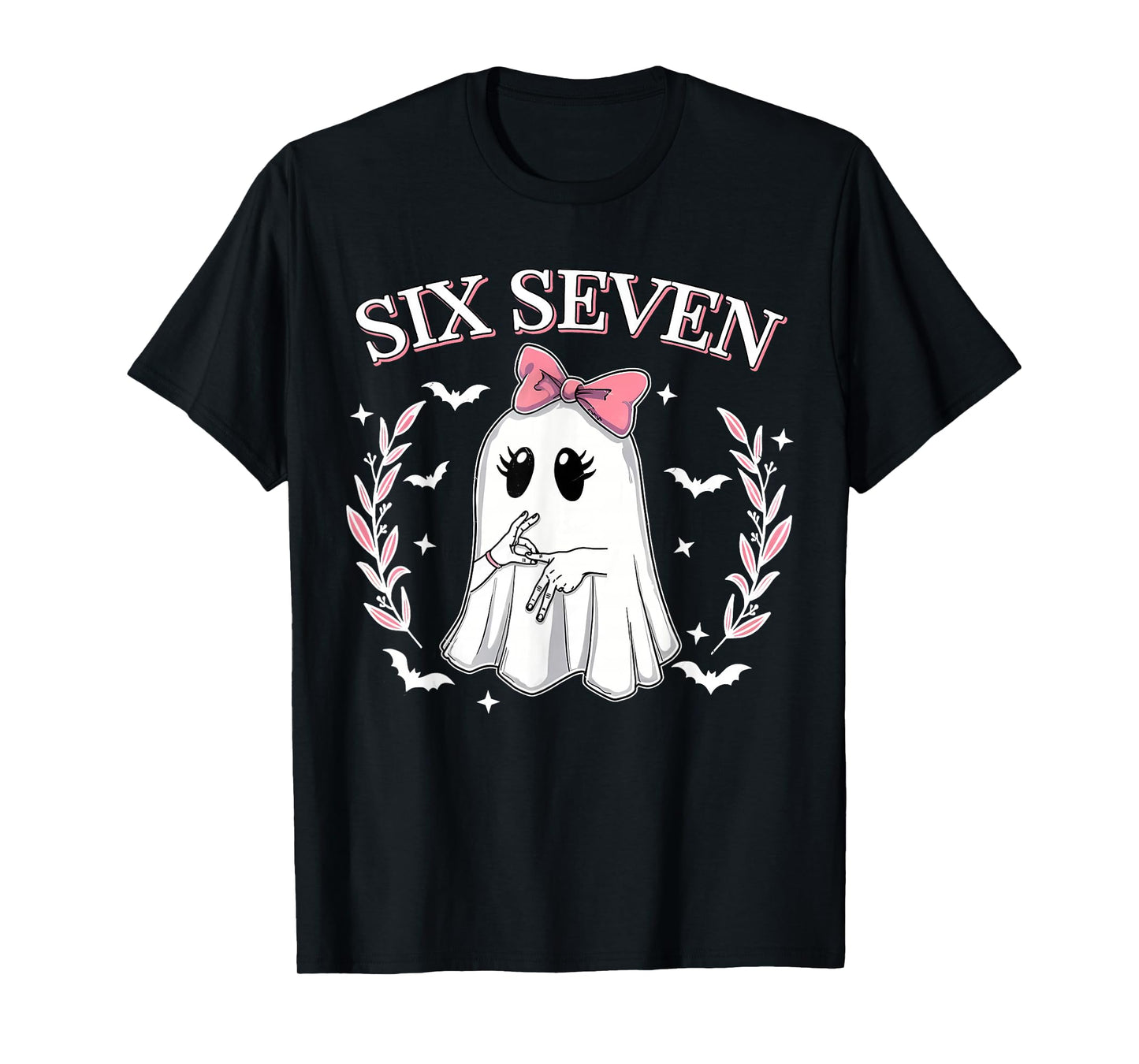 Six Seven 67 Meme Funny Ghost Halloween 6 7 Couple Matching T-Shirt