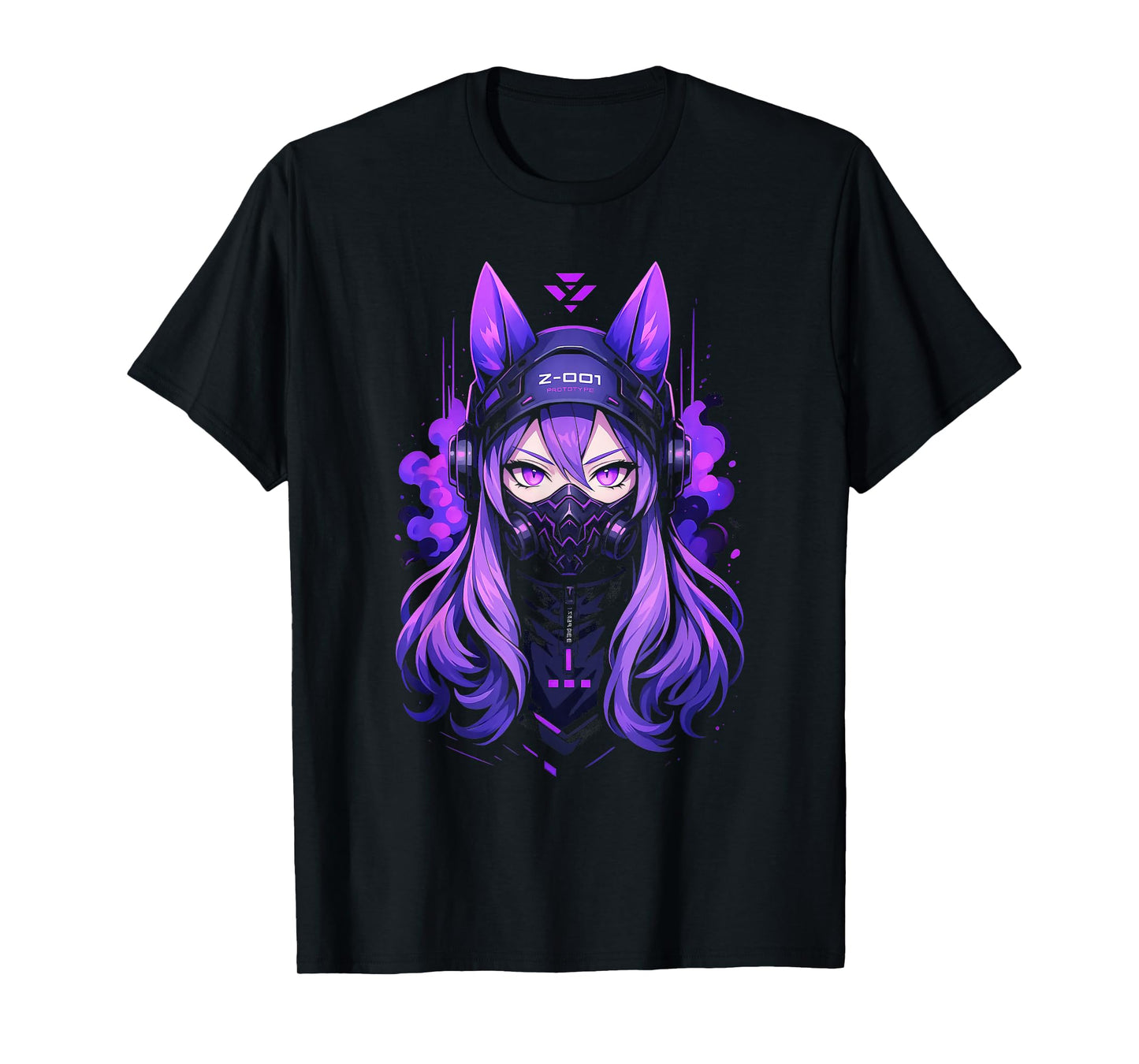 Anime Manga Cyberpunk Aesthetic Techwear Harajuku Kitsune T-Shirt