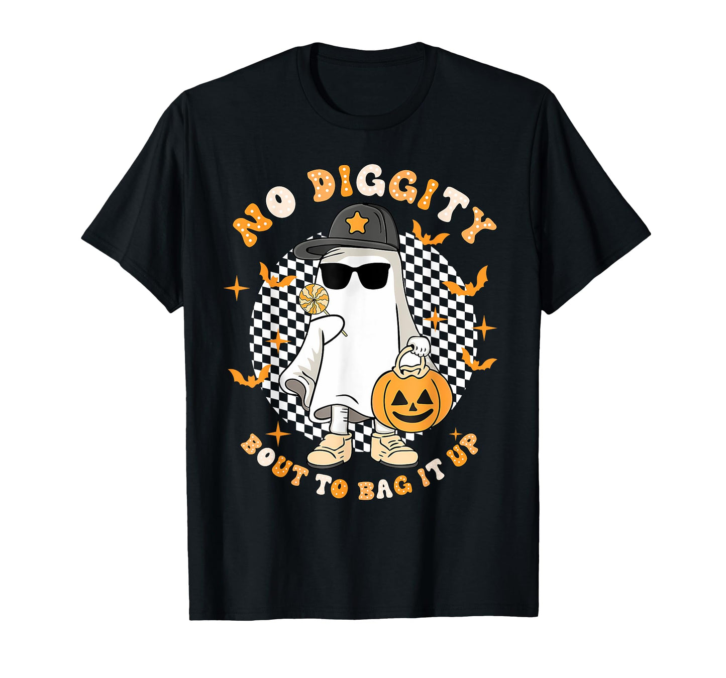 No Diggity Bout To Bag It Up Ghost Halloween Boys Toddler T-Shirt