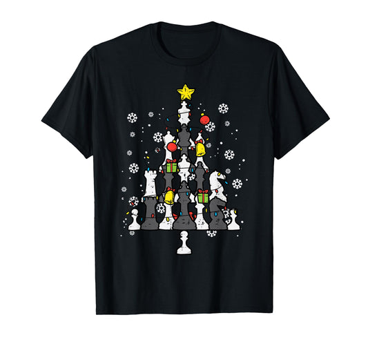 Chess Christmas Tree Xmas Pajamas PJs Chess Player T-Shirt