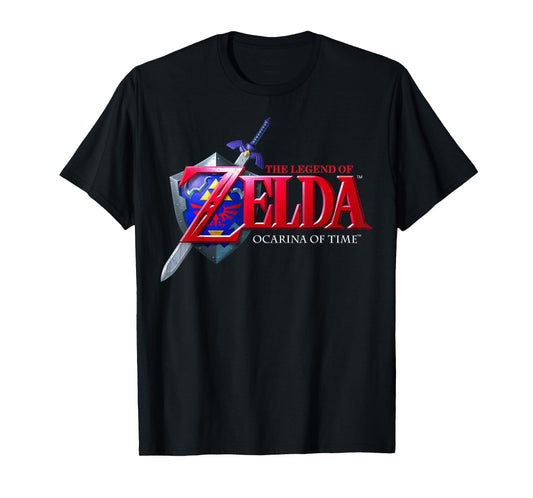 Nintendo Zelda Ocarina of Time Classic Logo Graphic T-Shirt T-Shirt