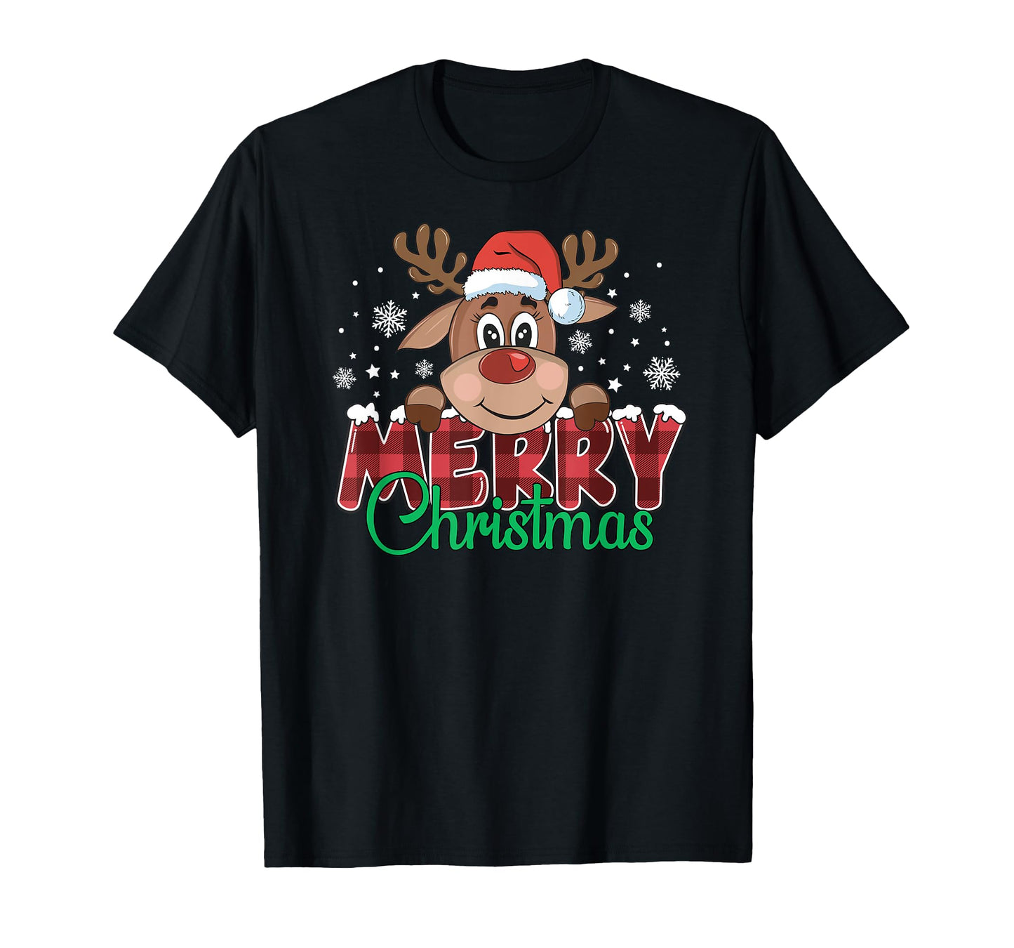 Merry Christmas Reindeer Xmas Family Men Women T-Shirt