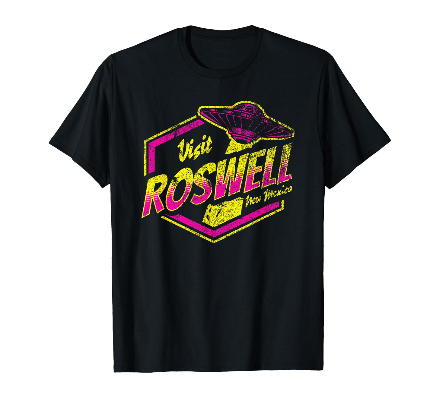 Visit Roswell New Mexico UFO Aliens Retro Area 51 Vacation T-Shirt