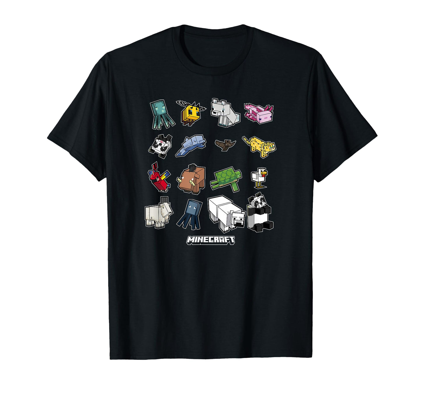 Minecraft Animal Mobs Poster T-Shirt