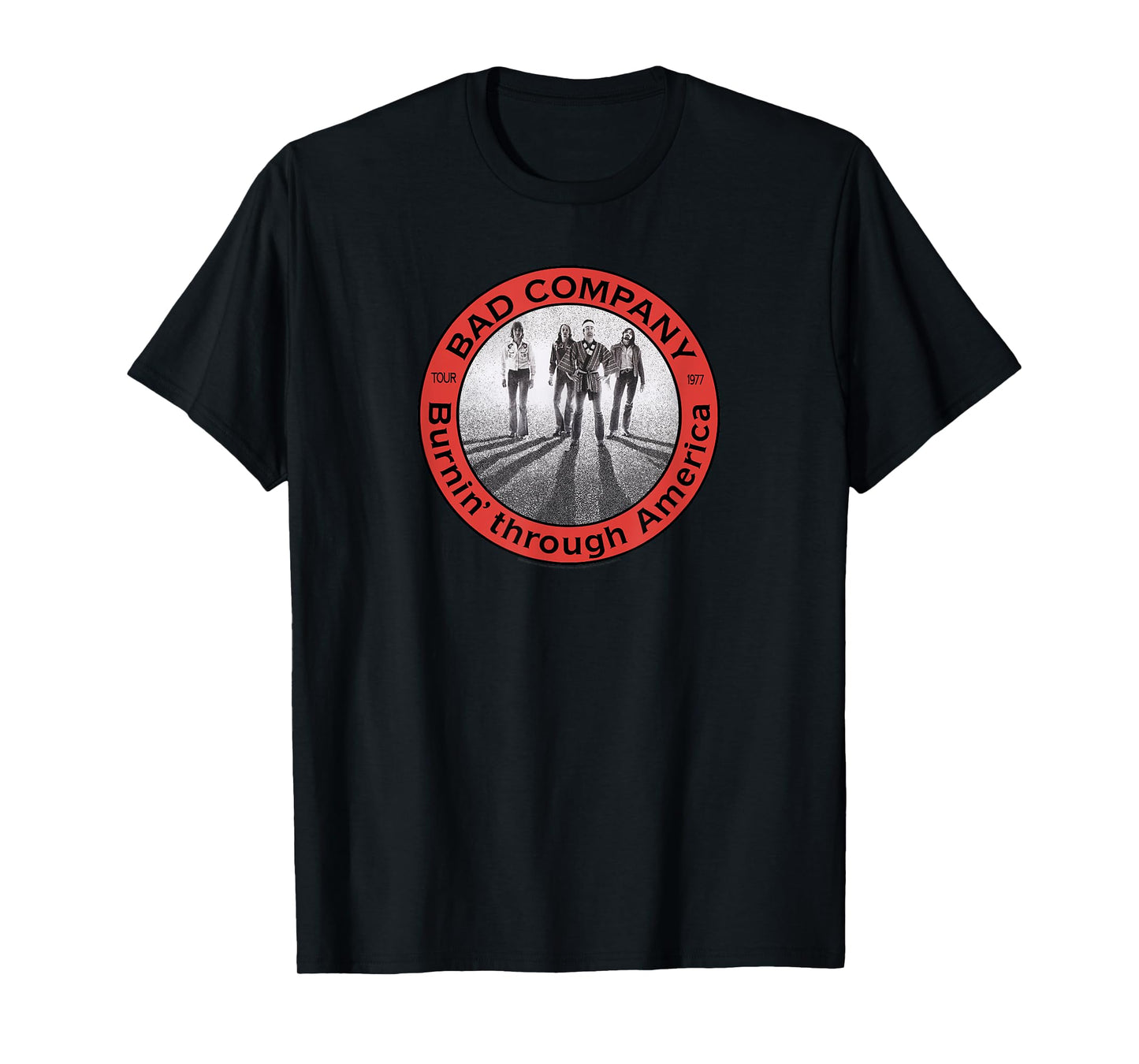 Bad Company Burnin' Through America Tour 1977 T-Shirt