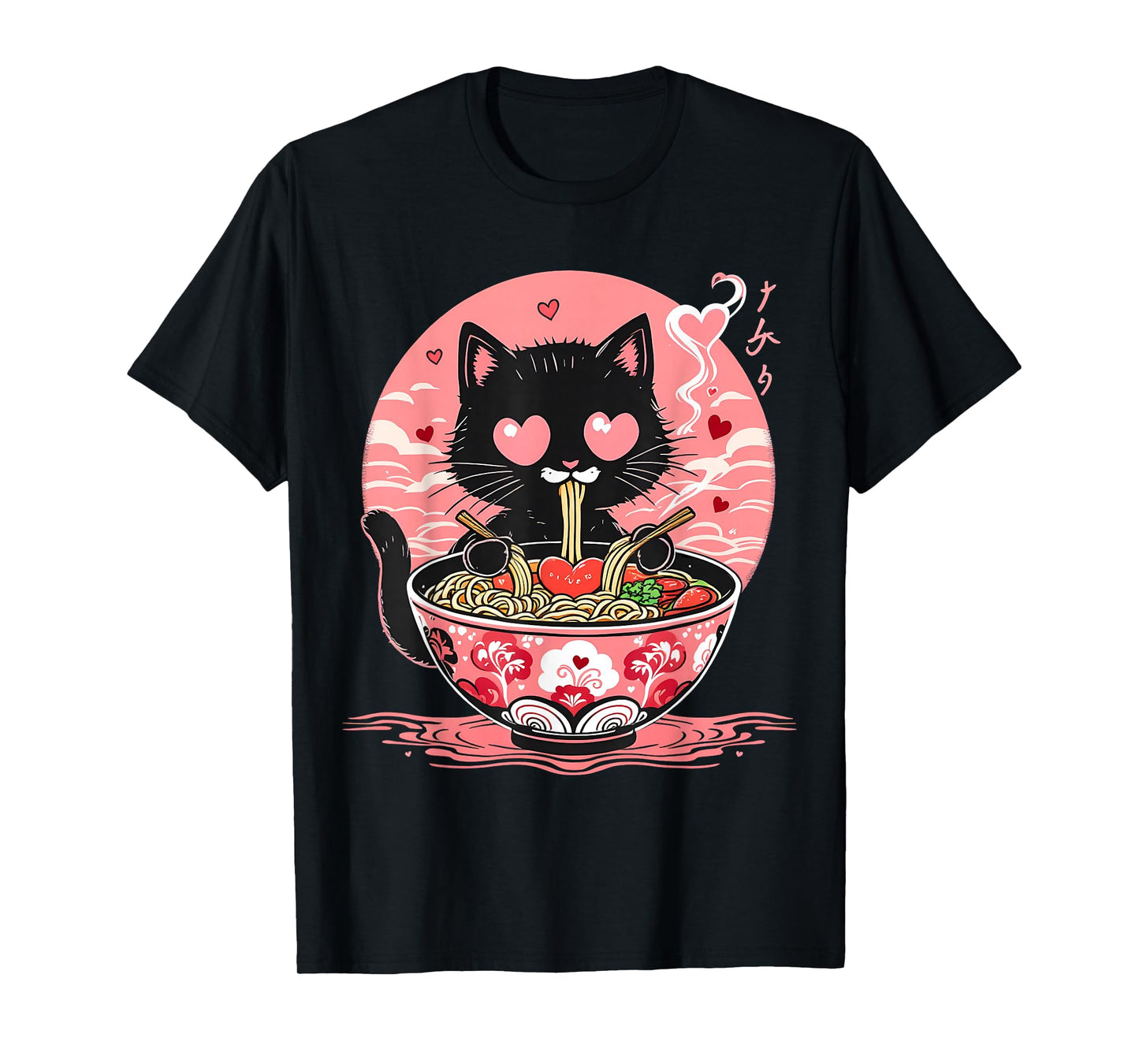 Kawaii Cat Ramen Anime Noodles Lover Japanese Aesthetic T-Shirt