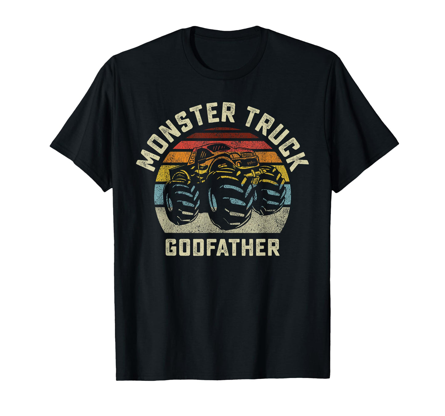 Monster Truck Godfather Vintage Retro Style Men T-Shirt
