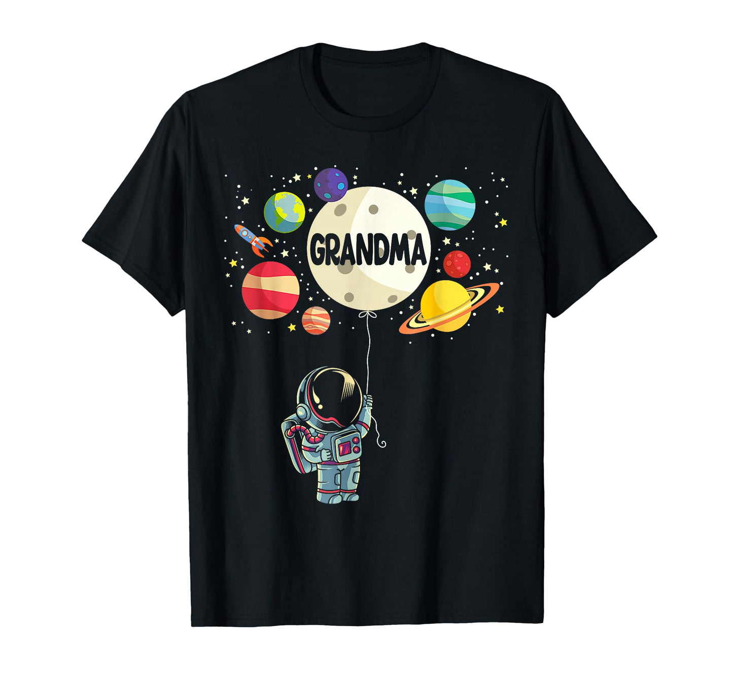 Grandma of The Birthday Boy Space Astronaut 1st Birthday T-Shirt